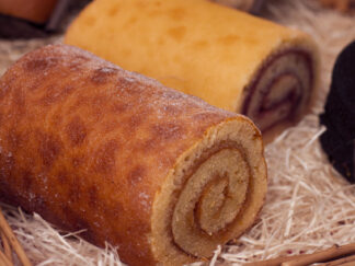 Gluten Free Caramel filled Swiss Roll